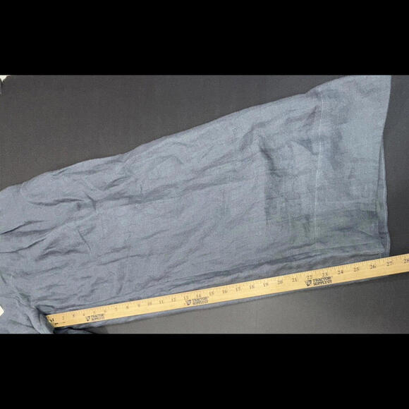 Flannel Brand Lightweight Organic Quiet Luxury Lined Wide Leg Slate Gray Pants 2 - Picture 13 of 15